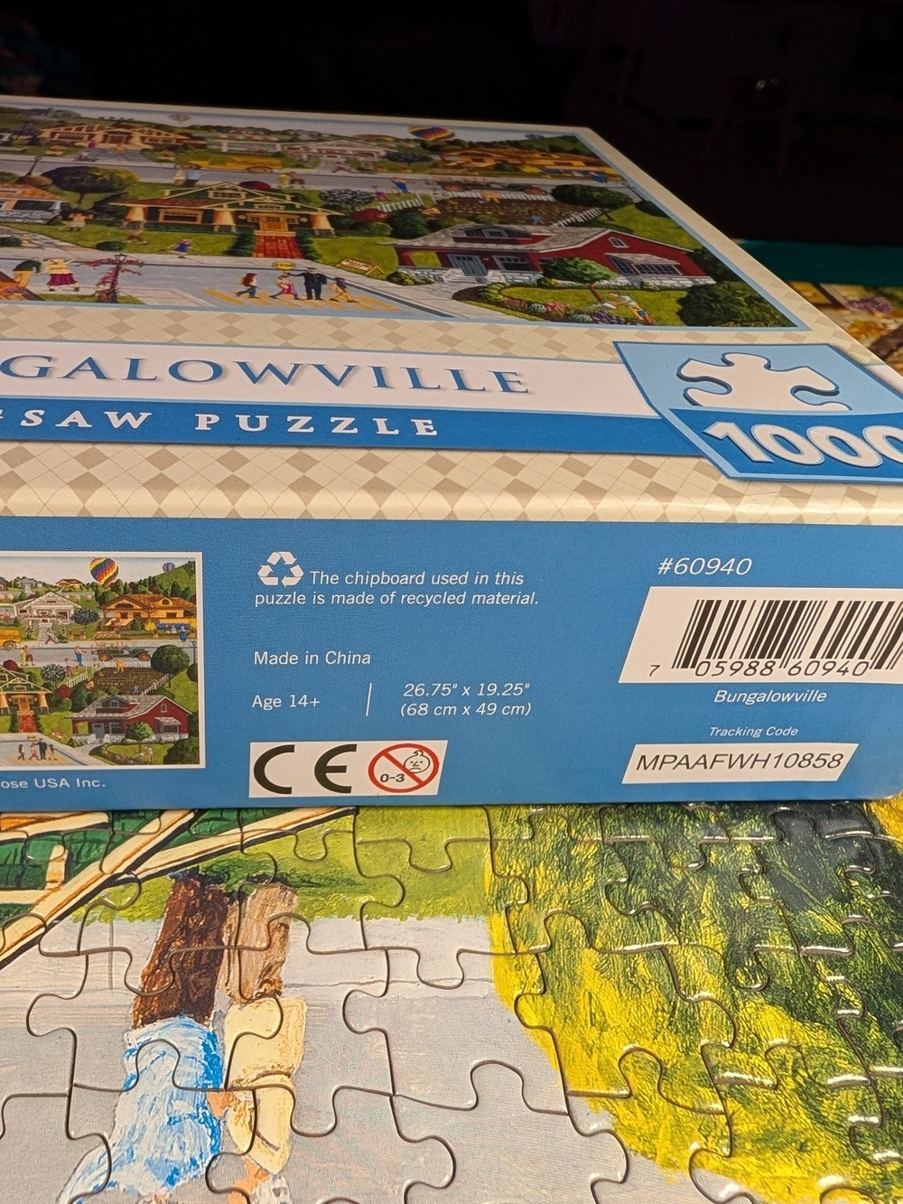 Bungalowville 1000 Piece Jigsaw Puzzle Village Scene - Picture 2 of 3